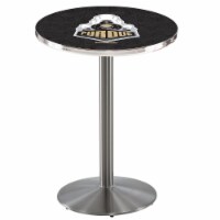 L214 Purdue 42'' Tall - 36'' Top Pub Table with Stainless Finish