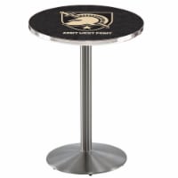 L214 US Military Academy 42'' Tall - 36'' Top Pub Table with Stainless Finish