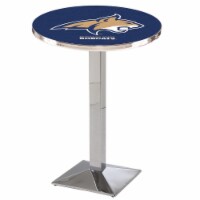 L217 Montana State University 36'' Tall - 36'' Top Pub Table with Chrome Finish