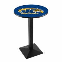 L217 Kent State University 42'' Tall - 36'' Top Pub Table with Black Wrinkle Finish