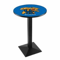 L217 University of Kentucky (Cat) 42'' Tall - 36'' Top Pub Table with Black Wrinkle Finish