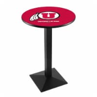 L217 University of Utah 42'' Tall - 36'' Top Pub Table with Black Wrinkle Finish
