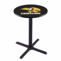 L211 Missouri Western State University 42'' Tall - 36'' Top Pub Table with Black Wrinkle Fini