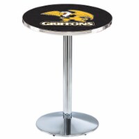 L214 Missouri Western State University 42'' Tall - 36'' Top Pub Table with Chrome Finish