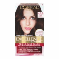 L'Oreal Paris Excellence Permanent Hair Color with Triple Care Protection 4AR Dark Chocolate Brown Perspective: Main