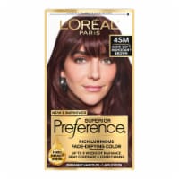 L'Oreal Paris Superior Preference Permanent Hair Color 4SM Dark Soft Mahogany Brown Perspective: Main