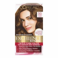 L'Oreal Paris Excellence Creme 5G Medium Golden Brown Permanent Triple Care Hair Color