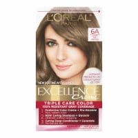 L'Oreal Paris Excellence Creme 6A Light Ash Brown Permanent Triple Care Hair Color