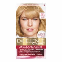 L'Oreal Paris Excellence 8G Medium Golden Blonde Creme Permanent Triple Care Hair Color