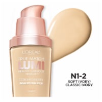 L'Oreal Paris True Match Lumi Foundation N1-2 Soft Ivory/Classic Ivory, 1.0 fl  oz - Fred Meyer