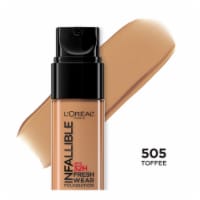 L'Oreal Paris Infallible Foundation 32 Hour Fresh Wear Lightweight 505 Toffee Perspective: Main