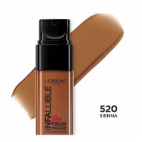 L'Oreal Paris Infallible Foundation 32 Hour Fresh Wear Lightweight 520 Sienna Perspective: Main
