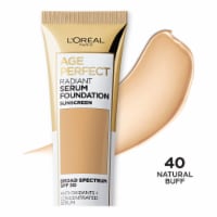 L'Oreal Paris Age Perfect Radiant Serum Foundation with SPF 50 Natural Buff Perspective: Main