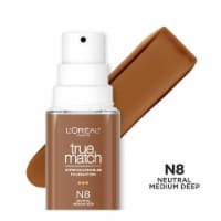 L'Oreal Paris True Match Liquid Foundation with Medium Coverage Super Blendable N8 Perspective: Main
