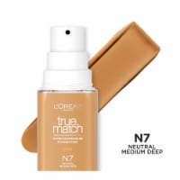 L'Oreal Paris True Match Liquid Foundation with Medium Coverage Super Blendable N7 Perspective: Main