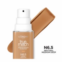 L'Oreal Paris True Match Liquid Foundation with Medium Coverage Super Blendable N6.5 Perspective: Main