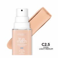L'Oreal Paris True Match Liquid Foundation with Medium Coverage Super Blendable C2.5 Perspective: Main