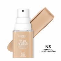 L'Oreal Paris True Match Liquid Foundation with Medium Coverage Super Blendable N3 Perspective: Main
