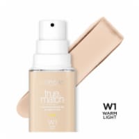 L'Oreal Paris True Match Liquid Foundation with Medium Coverage Super Blendable W1 Perspective: Main