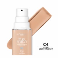 L'Oreal Paris True Match Liquid Foundation with Medium Coverage Super Blendable C4 Perspective: Main