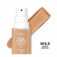 L'Oreal Paris True Match Liquid Foundation with Medium Coverage Super Blendable W5.5 Perspective: Main