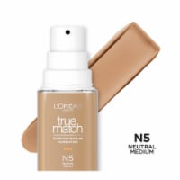 L'Oreal Paris True Match Liquid Foundation with Medium Coverage Super Blendable N5 Perspective: Main