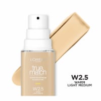L'Oreal Paris True Match Liquid Foundation with Medium Coverage Super Blendable W2.5 Perspective: Main