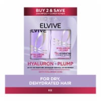 L'Oreal Paris Elvive Hyaluron Plump Hydrating Shampoo and Conditioner Set for Dry, Dehydrated Hair Perspective: Main