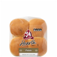 Aunt Millie's Hearth Potato Hamburger Buns Perspective: Main