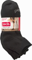 Peds Women's Half Cushion Quarter Socks - 6 Pack - Black Perspective: Main