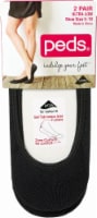Peds® Women's Ultra Low Padded Liner Socks - 2 Pack - Black