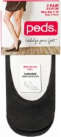 Peds Women's Ballerina Cut Liner Socks - 2 Pack - Black Perspective: Main