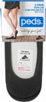 Peds Women's Ultra Low-Cut Liner Socks - 2 Pack - Black Perspective: Main