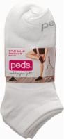 Peds® Women's Flat-Knit Low-Cut Socks - 6 Pack - White Perspective: Main