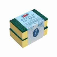 LOLA Pot Brite Scour N' Sponge, Dual Sided Fiber & Sponges Non-Scratch Scrubber - 2 CT
