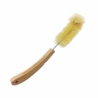 LOLA Eco-Clean Bottle Brush Made from Recycled Soda/Water Bottles w/ Bamboo Handle - 1 Pack