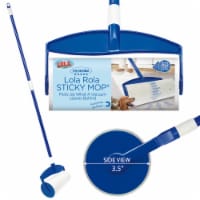 LOLA Rola Sticky Mop W/ 53 Extender Coated Steel Handle, Pet Hair, Dust, Lint Roller