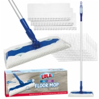 LOLA Wet Floor Mopping Pad Refills, Includes Scrubbing Strip, Disposable - 12 CT