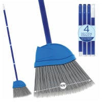 LOLA Angle Broom, 9.25 Wide Head, PET Fiber Bristles W/ Resin Coated Steel Handle, 1 Pack