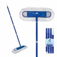 LOLA Flexible Dust Mop, 18 Wide Head, 4-Piece Handle W/ Swivel Hang Cap - 1 CT