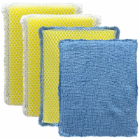 LOLA Microfiber Cloth with Nylon Net & All Nylon Net Both Side Cleaning Pads Perspective: Main