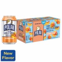 Polar Georgia Peach Flavored Seltzer Water Cans Perspective: Main