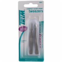 TRIM Beauty Care Mini Duo Pack Slant & Point Tip Tweezers, 2 Pieces