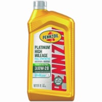 Pennzoil 0W-20 High Mileage Synthetic Blend Carbon Neutral Motor Oil Perspective: Main