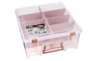 ArtBin Super Satchel Double Deep W/Removable Dividers-Rose Gold Handle, Latch & Dividers