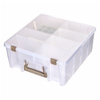 ArtBin Super Satchel Double Deep W/Accessory Tray-15.25 X14 X6.25 Translucent