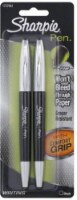 Sharpie Comfort-Grip No-Bleed Fine Point Pen - 2 Pack - Black Perspective: Main