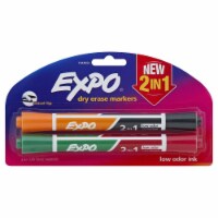 Expo® 2-in-1 Chisel Tip Dry Erase Markers