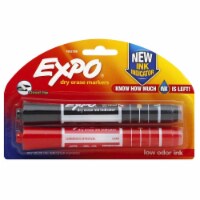 Expo® Dry Erase Markers with Ink Indicator - Black/Red Perspective: Main