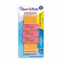 Paper Mate® Everstrong #2 Woodcase Pencils + Pink Pearl Erasers Perspective: Main